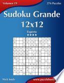 libro Sudoku Grande 12x12   Experto   Volumen 19   276 Puzzles